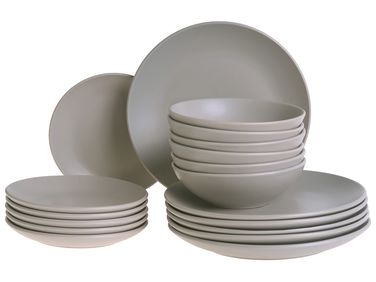Set de 18 couverts de table VIVANI Grès Gris
