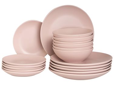 Set de 18 couverts de table VIVANI Grès Rose