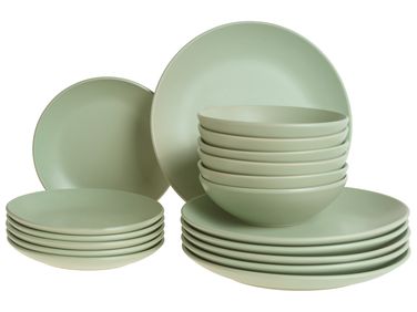 Set de 18 couverts de table VIVANI Grès Vert