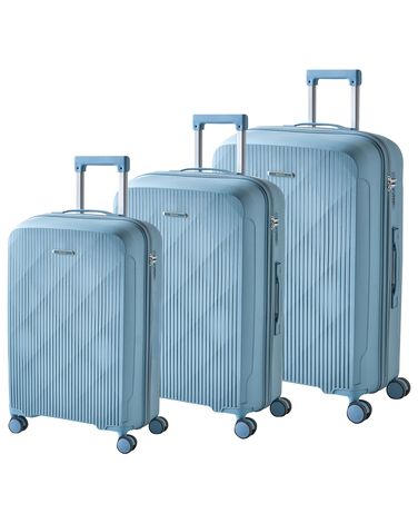 Lot de 3 valises rigides TONSAI Bleu