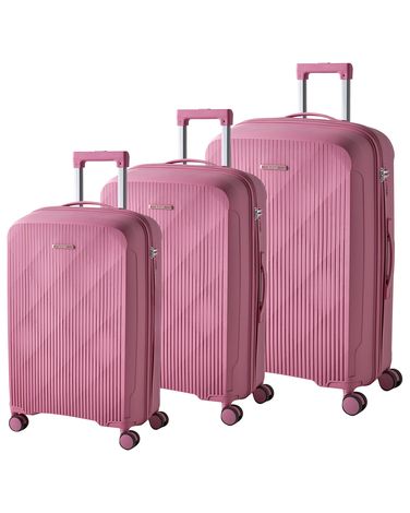 Lot de 3 valises rigides TONSAI Rose