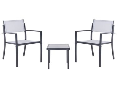 Bistro Set TAVOLETO Metal Grey