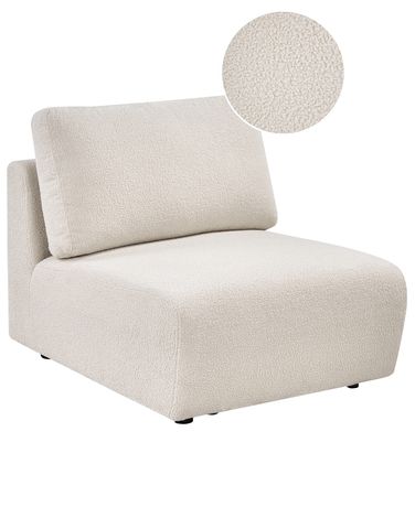 Module fauteuil KIVVIK Bouclé Blanc cassé