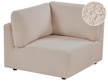 Hoekmodule KIVVIK Bouclé Beige rechtszijdig