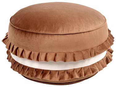 Kids Pouffe MAROT Velvet Brown