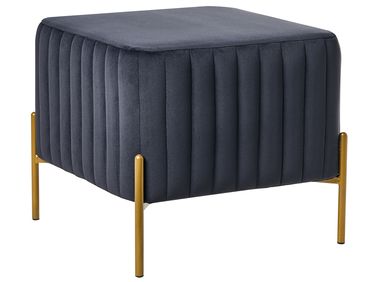 Footstool UTAH Velvet Black