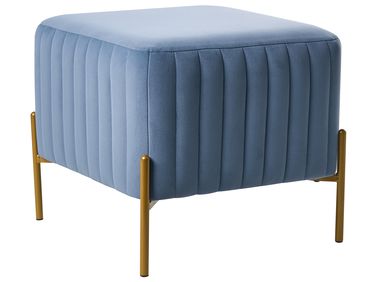 Repose-pied UTAH Velours Bleu