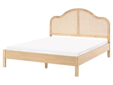 Lit avec sommier HOUNOUX 160 x 200 cm Marron clair