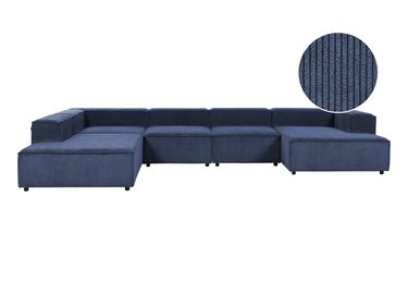 Modulaire hoekbank 5-zits ARDAL Corduroy Donkerblauw rechtszijdig