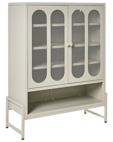 Commode 2 portes SOLETTA Métal Beige clair