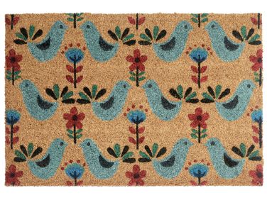 Paillasson TANANA Multicolore 40 x 60 cm Oiseau Fibre de coco