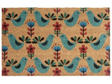 Paillasson TANANA Multicolore 50 x 80 cm Oiseau Fibre de coco