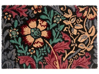 Paillasson ILLIAMNA Multicolore 40 x 60 cm Fleur Fibre de coco