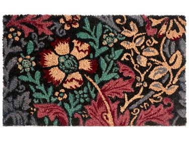 Paillasson ILLIAMNA Multicolore 45 x 75 cm Fleur Fibre de coco