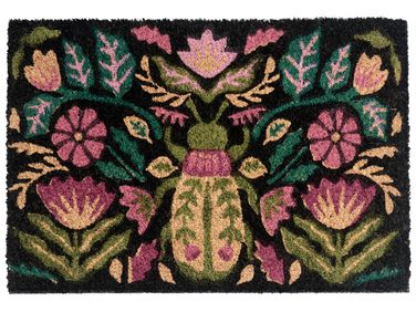 Paillasson SELAWIK Multicolore 50 x 80 cm Fleur Fibre de coco