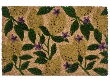 Paillasson TAZLINA Multicolore 40 x 60 cm Citron Fibre de coco