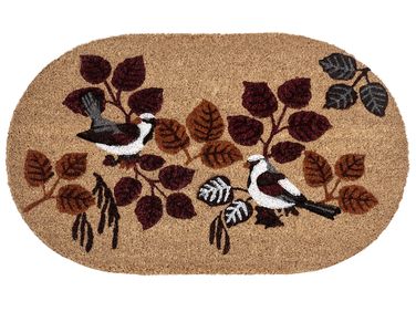 Paillasson TOOLIK Naturel 50 x 80 cm Oiseau Fibre de coco