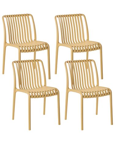 Lot de 4 chaises de jardin ARICCIA Moutarde
