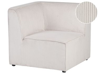 Module d'angle LEMVIG Velours côtelé Beige Côté gauche