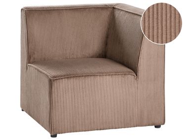 Module d'angle LEMVIG Velours côtelé Beige sable Côté droit