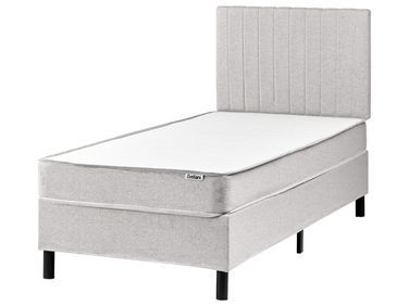 Lit Boxspring Tissu COUNTESS 90 x 200 cm Gris clair