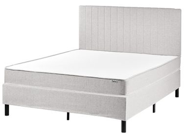 Lit Boxspring Tissu COUNTESS 140 x 200 cm Gris clair