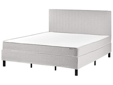 Lit Boxspring Tissu COUNTESS 180 x 200 cm Gris clair