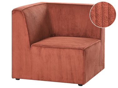 Module d’angle LEMVIG Velours côtelé Marron doré Côté gauche
