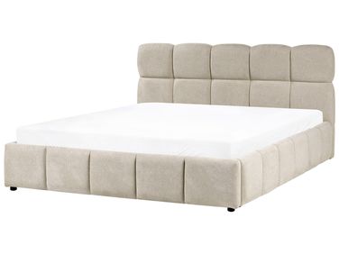 Lit ottoman Tissu NOYON 180 x 200 cm Taupe