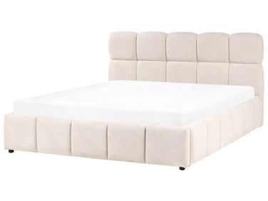 Ottoman Bed Fabric NOYON 160 x 200 cm (EU King Size) Light Beige