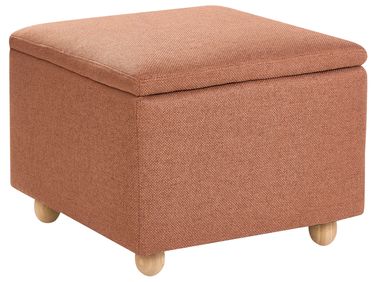 Pouf de rangement FERNDALE Tissu Marron doré