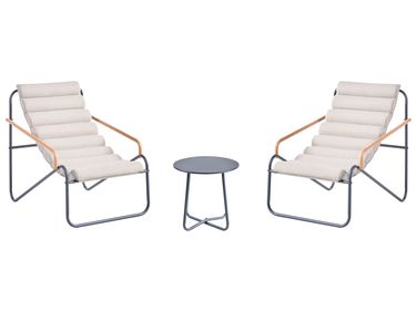 Loungeset met tafel 2-zits PASTO Metaal Donkergrijs