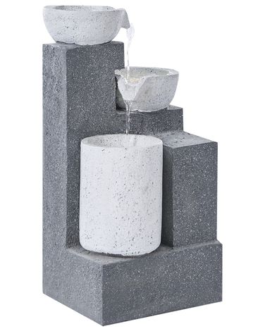Fontaine de jardin LED NAGAMI Gris