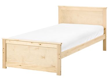 Lit avec sommier Bois de pin DAUPHIN 90 x 200 cm Marron clair