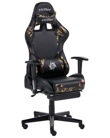 Gaming Chair VICTORY Faux Leather Dark Grey