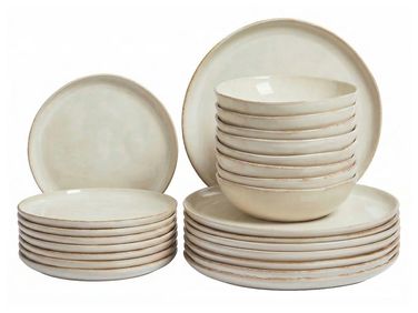 Set de 24 couverts de table HOPS Grès Beige clair