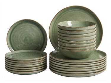 Set de 24 couverts de table HOPS Grès Vert
