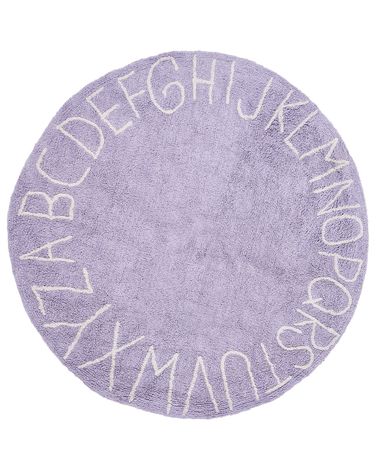 Kids Rug VURGUN Light Violet ø 120 cm Cotton