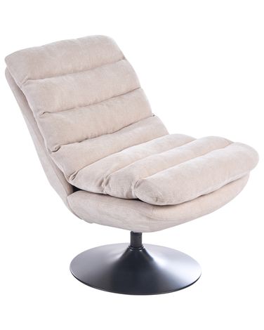 Fauteuil pivotant HOVET Beige clair