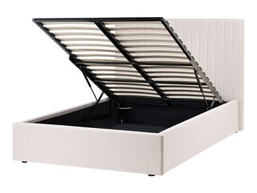 Ottoman Bed Fabric VION 120 x 200 cm (EU Small Double) Light Beige