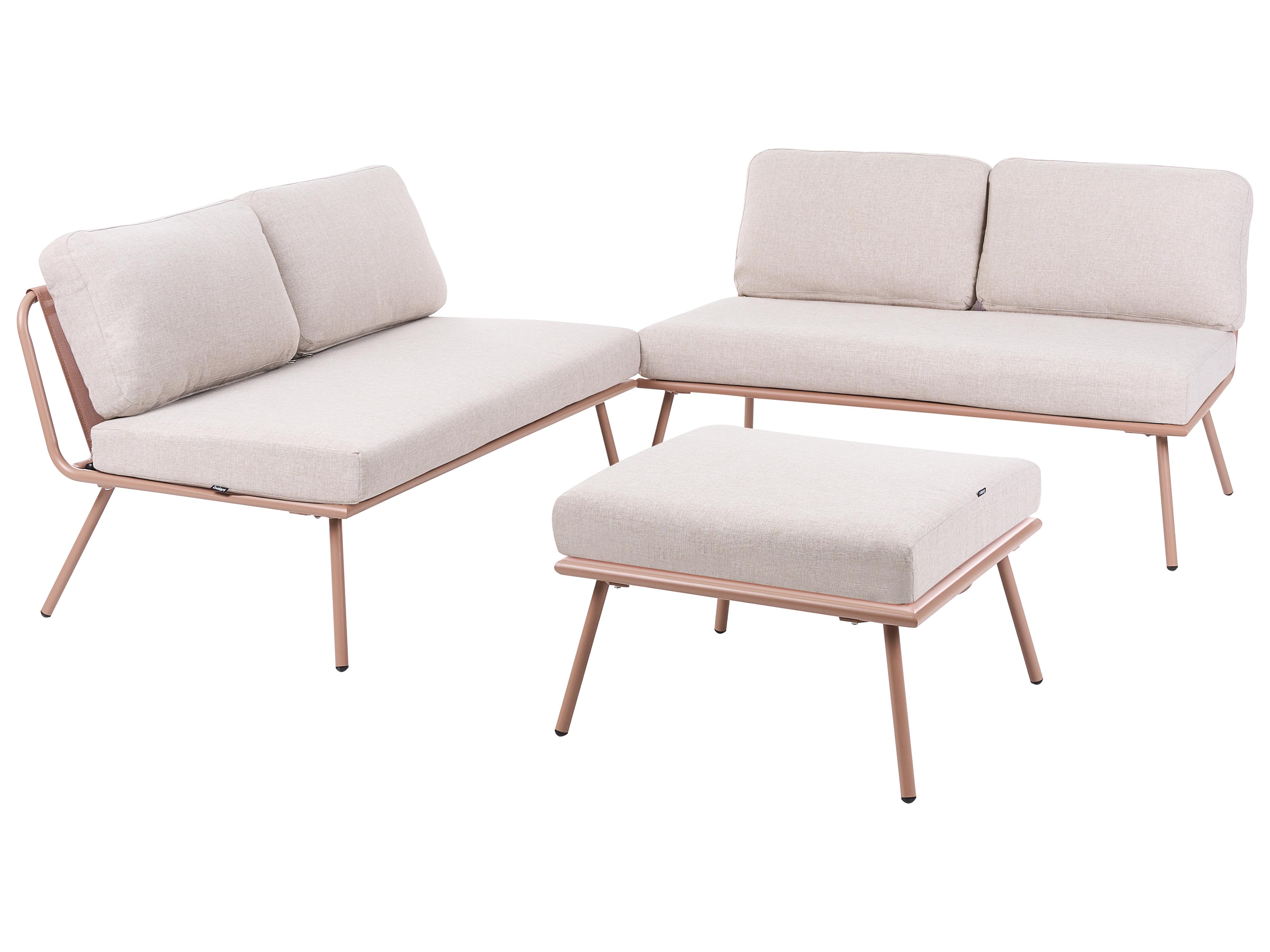 Tuin hoekloungeset met tafel 4-zits CACCAMO Beige