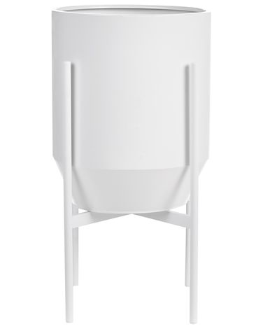 Cache-pot sur pied HYBRIDUM Métal 33 cm Blanc