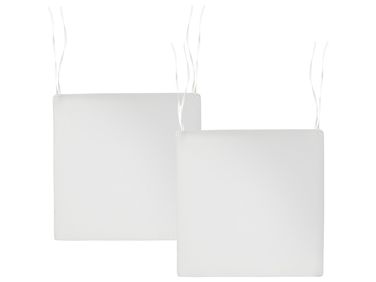 Lot de 2 coussins pour chaises de jardin SASSARI PREMIUM 46 x 46 cm Blanc cassé
