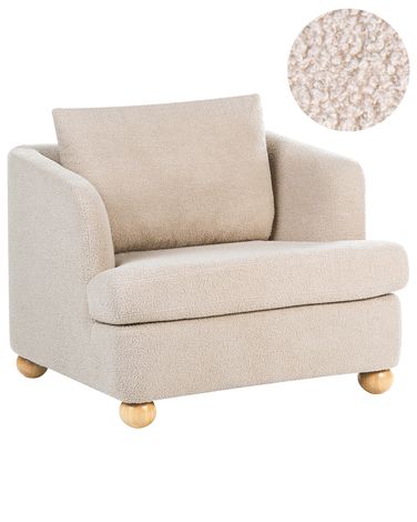 Fauteuil RATTVIK Bouclé Beige