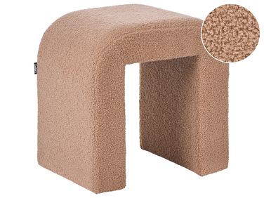 Poef ESTES Bouclé Lichtbruin