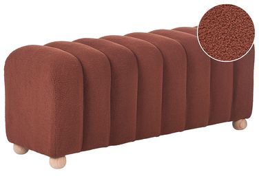 Gestoffeerd bankje IDYLLWILD Bouclé Goudbruin