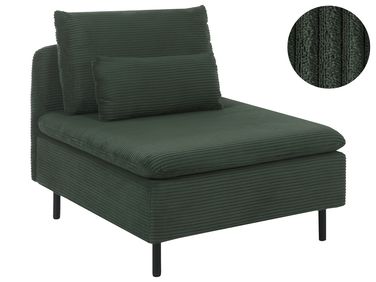 Module fauteuil EGERIS Velours côtelé Vert foncé