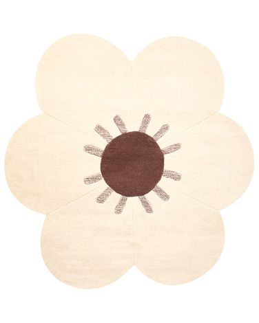 Rug MANALI Beige ø 140 cm Wool