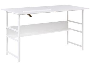 Home Office Desk ORAN White 140 cm 60 cm