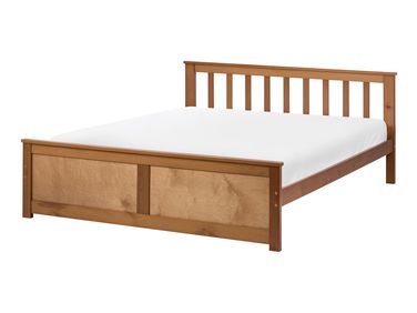 Lit avec sommier Bois de pin OLENDON 120 x 200 cm Marron